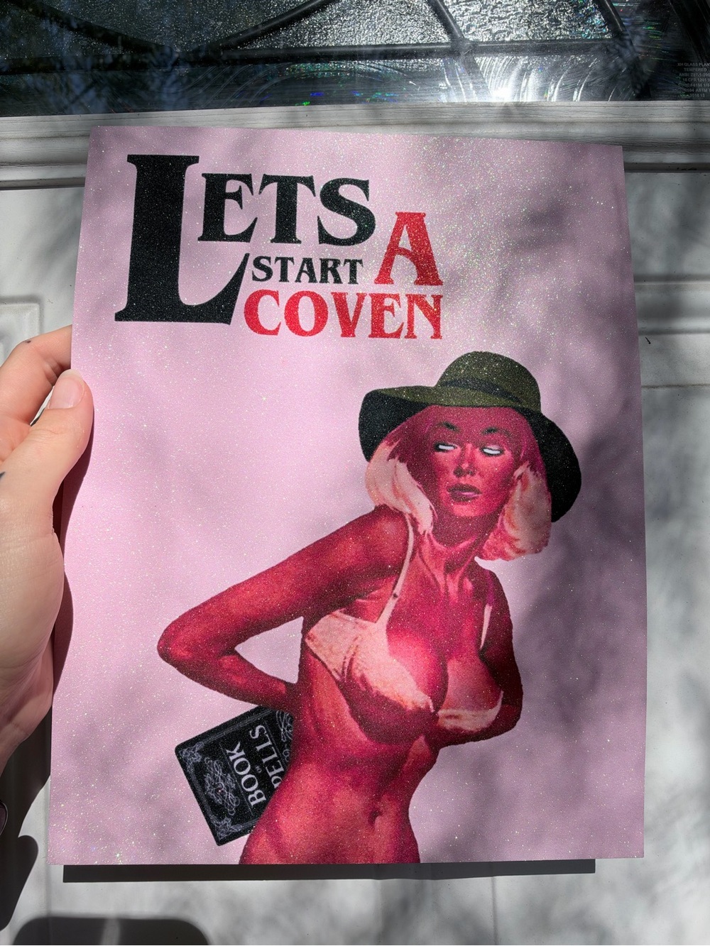 Lets Start a Coven Witch Glitter Art Print